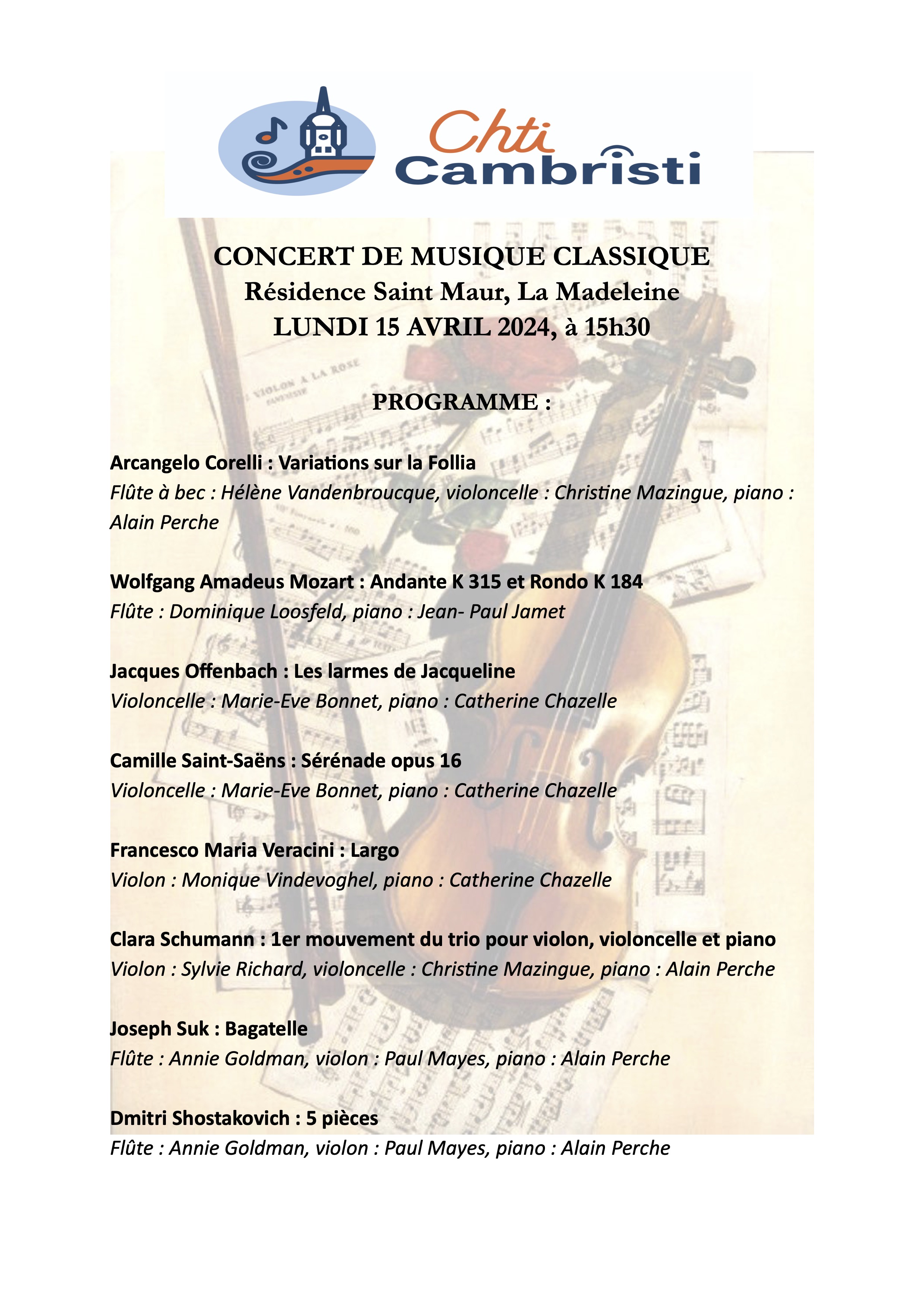 CONCERT 15-04-2024 Résidence St Maur